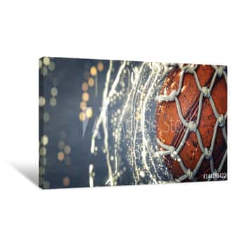 Image of Basketball Background Canvas Print