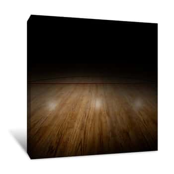 Image of Basketball Arena With Special Lighting And Copy Space Canvas Print