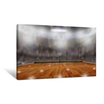Image of Basketball Arena With Copy Space  Focus On Foreground With Shallow Depth Of Field On Background Canvas Print