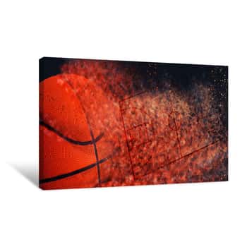 Image of Basketball Banner Background Canvas Print