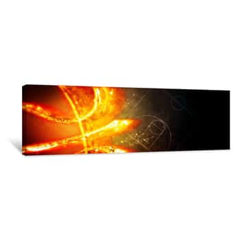 Image of Basketball Banner With Copy Space Canvas Print