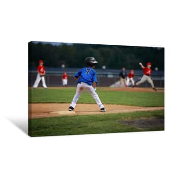 Image of Runner On Third Canvas Print