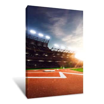 Image of Professional Baseball Grand Arena In Sunlight Canvas Print