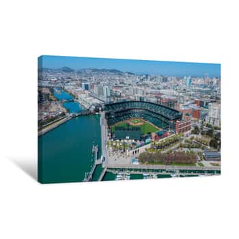 Image of AT&T Park Aerial Photo Canvas Print