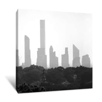 Image of Manhattan Skyline from Route 3 Canvas Print