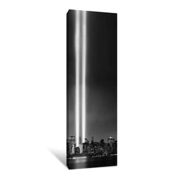 Image of Black and White Tribute WTC Canvas Print