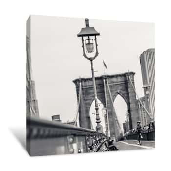 Image of Black and White NYC Bridge Canvas Print