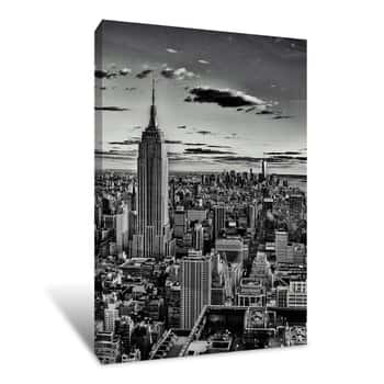 Image of New York City in Grayscale Canvas Print