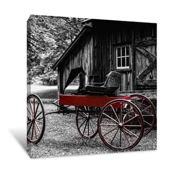 Image of On the Farm Grayscale Canvas Print