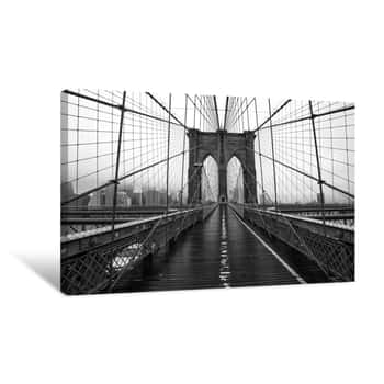 Image of Brooklyn Bridge Of New York City Canvas Print