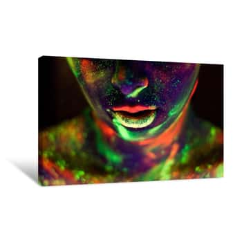 Image of Colorful Art Girl Canvas Print