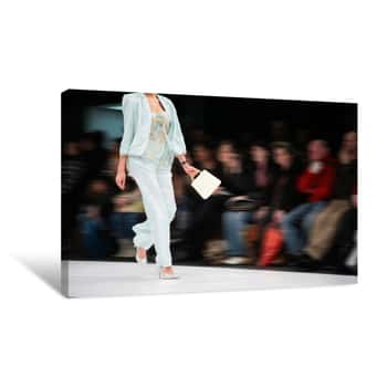 Image of Fashion Model On Podium Canvas Print