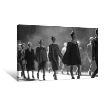 Image of Fashion Show, Catwalk Runway Event Blurred On Purpose Canvas Print