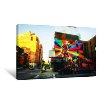 Image of V-J Day  on West 25th Street and 10th Avenue New York City Canvas Print