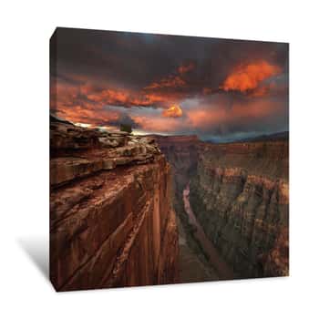 Image of Grand Canyon and Colorado River Canvas Print