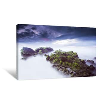 Image of Fog Over the Rocks Canvas Print