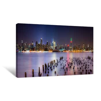Image of NYC Panorama from the Waters Canvas Print