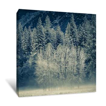 Image of Winter In The Yosemite Valley Canvas Print