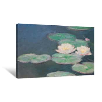 Image of Waterlilies, Evening; detail Canvas Print