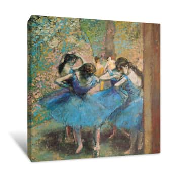 Image of Dancers in Blue Canvas Print