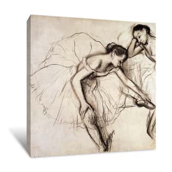 Image of Two Dancers Resting Canvas Print