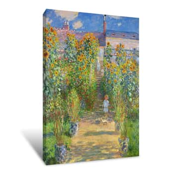 Image of The Artist\'s Garden at Vetheuil Canvas Print