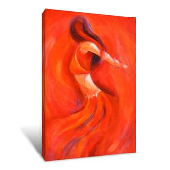Image of Dancing Flame Girl Canvas Print