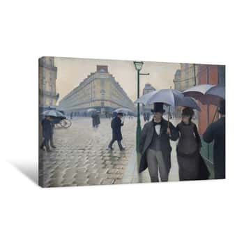 Image of Paris Street; Rainy Day Canvas Print