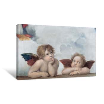 Image of The Sistine Madonna; detail Canvas Print
