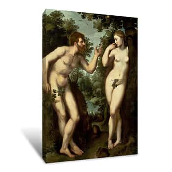 Image of Adam and Eve Canvas Print