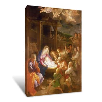 Image of The Nativity At Night Canvas Print