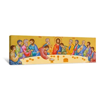 Image of Vranov, Slovakia  2019/8/22  Icon Of The Last Supper  Chapel Of The Convent Of The Holy Trinity In Lomnica, Vranov Nad Toplou, Slovakia Canvas Print