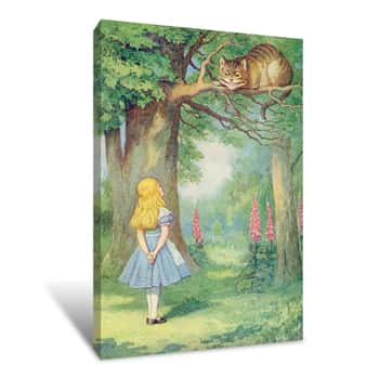 Image of Alice and the Cheshire Cat Canvas Print