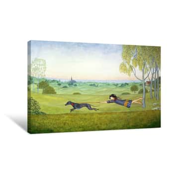 Image of Walking The Dog Canvas Print