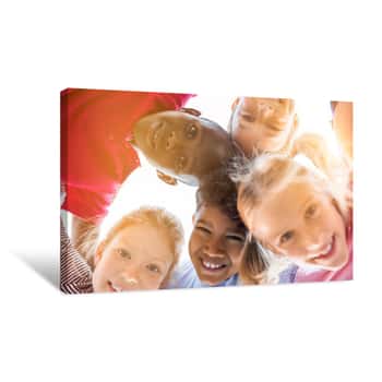 Image of Happy Children In Circle Canvas Print