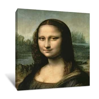 Image of Mona Lisa; face Canvas Print