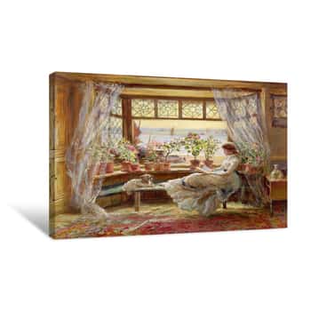 Image of Reading by the Window Canvas Print