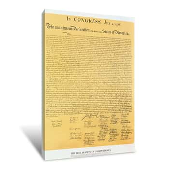 Image of Declaration of Independence Canvas Print