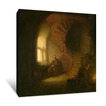 Image of Philosopher in Meditation Canvas Print