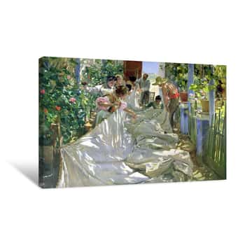 Image of Mending the Sail Canvas Print