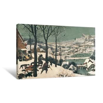 Image of Hunters In The Snow Canvas Print