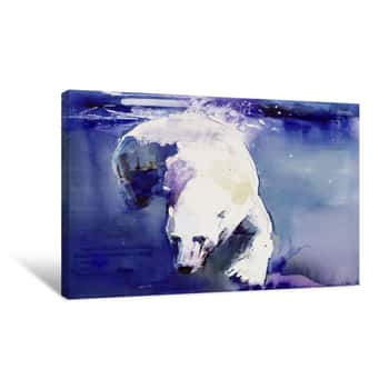 Image of Underwater Bear Canvas Print
