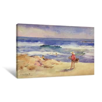 Image of Boy On The Sand Canvas Print