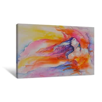 Image of Colorful Woman Canvas Print