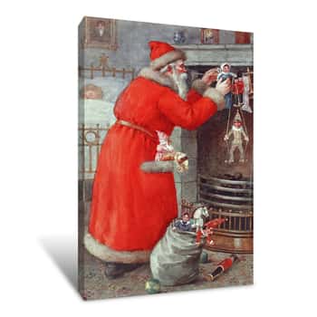 Image of Father Christmas Canvas Print