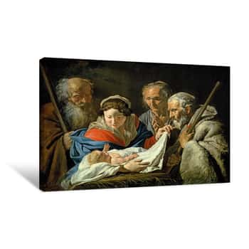 Image of Adoration of the Infant Jesus Canvas Print