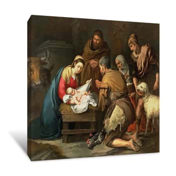Image of Murillo\'s The Adoration of the Shepherds Canvas Print