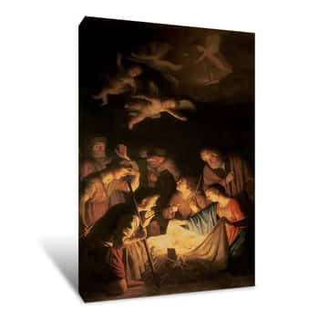 Image of Honthorst\'s Adoration of the Shepherds Canvas Print