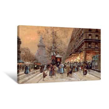 Image of A Busy Boulevard Canvas Print