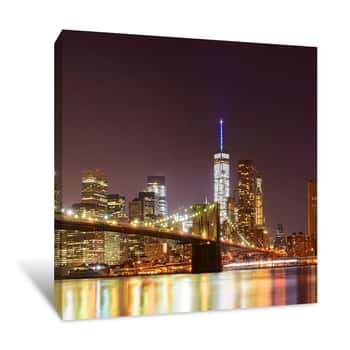Image of The Lights of New York City Canvas Print